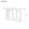 2-50.jpg Modern Curved-Design Console Table with Ash Veneer & Open Storage Shelf, Perfect for Entryway, Hallway, Living Room, Foyer and Corridor