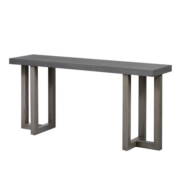 Geometric Design Console Table with Sturdy Solid Pine Wood Legs, Perfect for Entryway, Hallway, Living Room and Bedroom