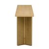 Stylish Console Table with Pine Veneer Tabletop & Geometric Structured Legs, Perfect for Living Room, Study and Dining Room