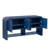 Versatile Console Table with Woven Wood Slats & Solid Wood Veneer, Ideal for Entryway, Hallway, Living Room, Foyer & Corridor
