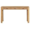 2-94.jpg Rustic Curved Corner Console Table, Entryway Sofa Table with 3 Hidden Drawers & Thick Sturdy Legs for Hallway and Living Room