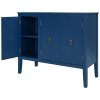 3-10.jpg Sideboard with Adjustable Shelf Storage, Equipped with 3 Retro Metal Handles and 4 Pinewood Legs C Suitable for Entryways, Living Rooms, Studies and Dining Rooms.