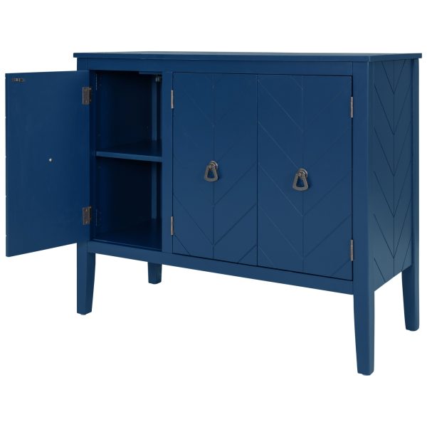 3-10.jpg Sideboard with Adjustable Shelf Storage, Equipped with 3 Retro Metal Handles and 4 Pinewood Legs C Suitable for Entryways, Living Rooms, Studies and Dining Rooms.