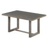 3-107.jpg 6-Piece Retro Dining Table Set for 6, 60" Wooden Kitchen Table with 4 Chairs & Bench, Trestle Base Dining Set for Kitchen & Dining Room
