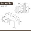 3-115.jpg Extendable Dining Table with 3 Removable Middle Leaves, Mobile Rolling Island Table with Power Outlet & Space-Saving Storage Cabinet for Dining & Living Room