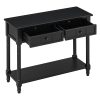 Daisy Series Traditional Console Table with Two Drawers & Bottom Storage Shelf