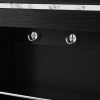 3-128.jpg Extendable Dining Table with Folding Tabletop, Bar Table with Drawers & Power Outlet, Rolling Kitchen Island with Hooks, Multi-Purpose Sideboard for Kitchen & Dining Room
