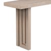 Uniquely Designed Oak Veneer Console Table with Distinctive Side Silhouettes C Suitable for Entryway, Hallway, Living Room, Foyer & Corridor