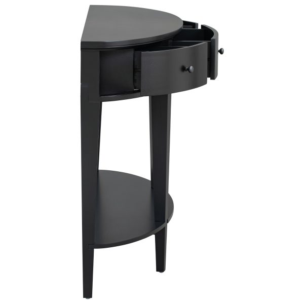 Modern Curved Console Sofa Table with 3 Drawers & 1 Shelf C Suitable for Hallway, Entryway, Living Room