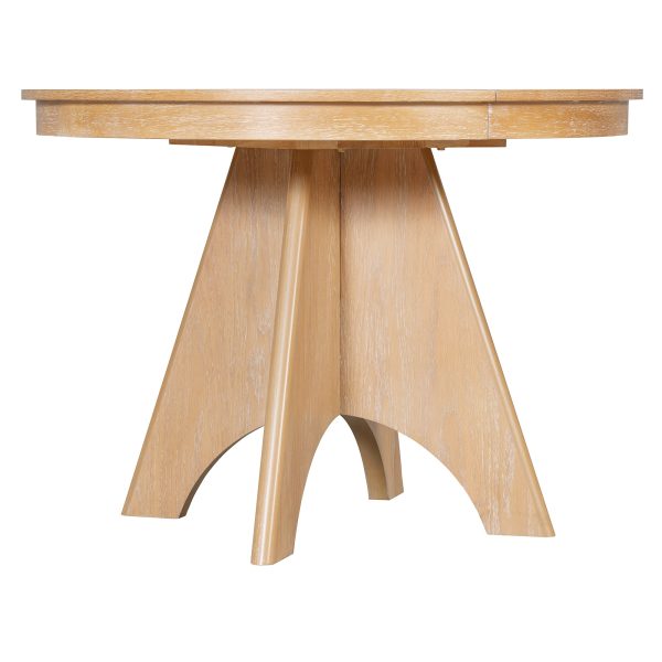 Vintage Extendable Dining Table (42"-58") for 4-6 People, Rustic Farmhouse Kitchen Table with Distressed Finish & Sturdy Crossed Legs
