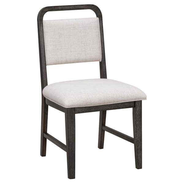 3-178.jpg Vintage Extendable Dining Set for 4-6 with 4 Upholstered Chairs & 1 Bench, Rustic Wire-Brushed Kitchen Table Set Featuring Curved Design for Dining Room & Kitchen