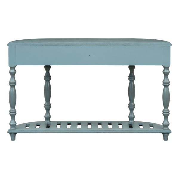 3-18.jpg 52'' Modern Contemporary Curved Console Table, Sofa Table & Entryway Table with 4 Drawers and 1 Shelf C For Hallway & Living Room