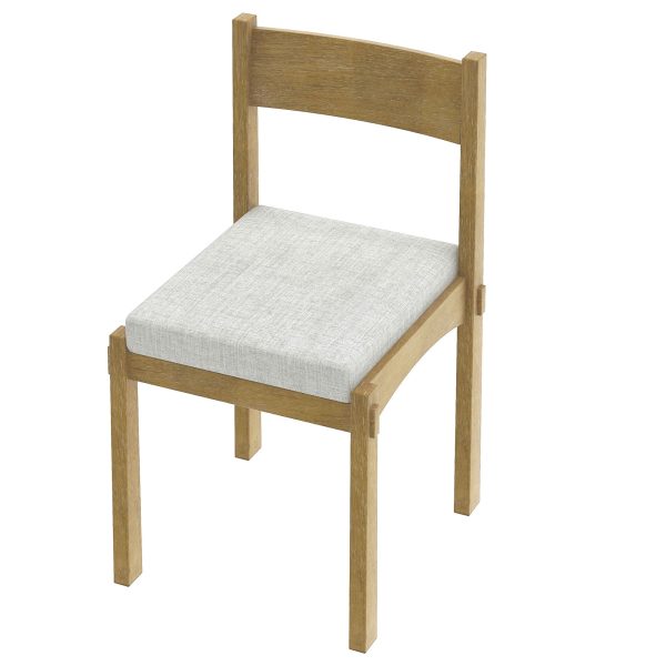 Retro 6-Seater Wood Dining Set, Upholstered Chairs Included C Perfect for Kitchen & Dining Room
