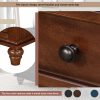 27.6'' Nightstand with Pine Wood Veneer, Modern Bedside Cabinet with 3 Drawers & Pull-Out Tray, Minimalist Side Table with Rubber Feet & Metal Handles for Bedroom, Living Room, Sofa Couch & Office