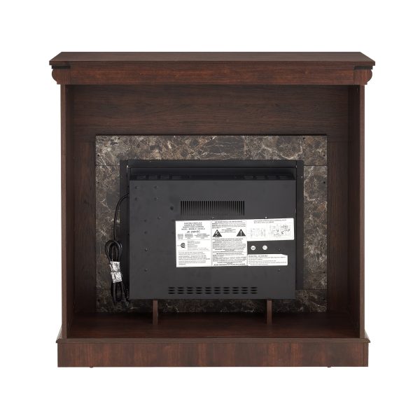 Electric Fireplace with Mantel Surround, 23" Fireplace Insert, Adjustable Flame & Remote Control