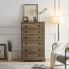 3-220.jpg Modern 6-Drawer Tall Dresser, Bedroom Chest of Drawers & Closet Storage Organizer, Easy-Pull Handles with Textured Borders, Ideal for Living Room & Hallway