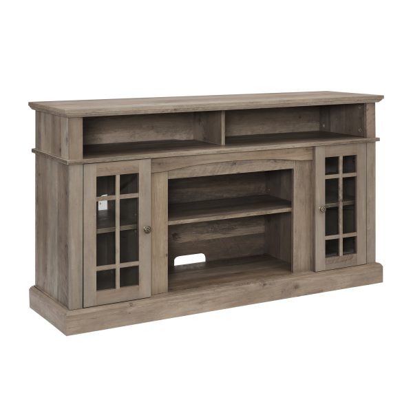 Classic TV Media Stand, Modern Entertainment Console Compatible with TVs Up to 65", Featuring Open & Closed Storage Spaces