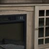 Classic & Modern TV Media Stand with 23" Electric Fireplace Insert, Entertainment Console for TVs Up to 65" with Open & Closed Storage