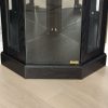 3-224.jpg Lighted Corner Curio Cabinet C Elegant Display Case for Living Room, Ideal for Antique Collectibles, Wine & Bar Glass Storage