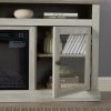3-227.jpg Contemporary TV Media Stand with 18" Fireplace Insert C Modern Entertainment Console, Fits TVs Up to 65", with Open & Closed Storage Space