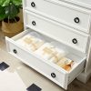 Modern 6-Drawer Tall Dresser, Bedroom Dresser & Closet Clothes Storage Organizer, Easy-Pull Handles with Textured Borders, Suitable for Living Room & Hallway