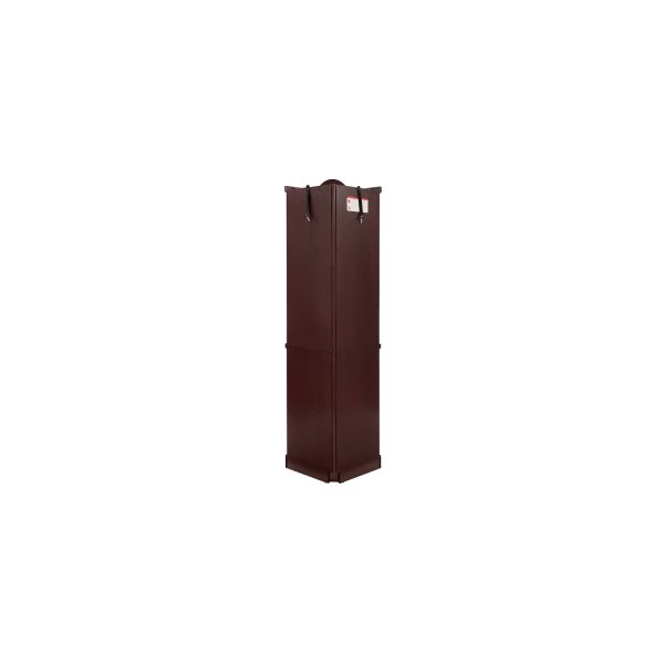 Lighted Glass Corner Curio Cabinet with Adjustable Glass Shelves, Carved Decorative Display & Wine Cabinet Featuring Built-in Light Bar