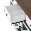 55'' Industrial Sliding Barn Door Sideboard Buffet Cabinet - 3 Drawers, Adjustable Shelves, Metal Mesh & Particleboard Doors, Aluminum Handles, Ideal for Living Room & Dining Room Storage