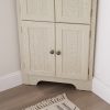 4-Tier 72" Tall Corner Kitchen Pantry Cabinet with 8 Doors, Freestanding Corner Storage Cabinet with Shelves, Farmhouse Style Bookshelf for Bathroom, Living Room and Home Organization