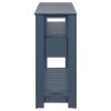 61.5'' Large Entryway Console Table with 4 Drawers & 3-Tier Open Shelves, Painted Finish with Metal Handles, Versatile Sofa Table for Living Room, Bedroom, Foyer & Kitchen