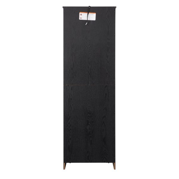 72.4" Tall Freestanding Storage Cabinet with 8 Doors & 4 Shelves, Multi-Purpose Bookshelf for Living Room, Kitchen, Dining Room & Office