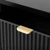 3-35.jpg Modern 55.1'' Buffet Sideboard Cabinet with 2 Drawers & 4 Doors, Adjustable Shelves, Wave-Pattern Design, Aluminum Handles & Painted MDF, Scandinavian Storage Cabinet for Dining Room & Living Room