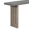 Uniquely Designed Oak Veneer Console Table with Distinctive Side Silhouettes, Perfect for Entryway, Hallway, Living Room, Foyer and Corridor