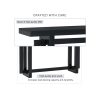 59.1'' Extra Long Painted Console Table with Pine Veneer, Unique Triple Rectangle Design and Thick Pine Wood Legs, Versatile for Entryway, Living Room and Kitchen