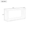 3-68.jpg Modern Minimalist Entryway Table with Stylish Square Silhouette, Simple to Assemble, Ideal for Entryways, Hallways and Living Rooms