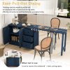 89.7'' Extendable Wooden Sideboard - Multifunctional Storage Cabinet with 2 Doors & 3 Drawers, Suitable for Living Room, Study, Foyer and Kitchen