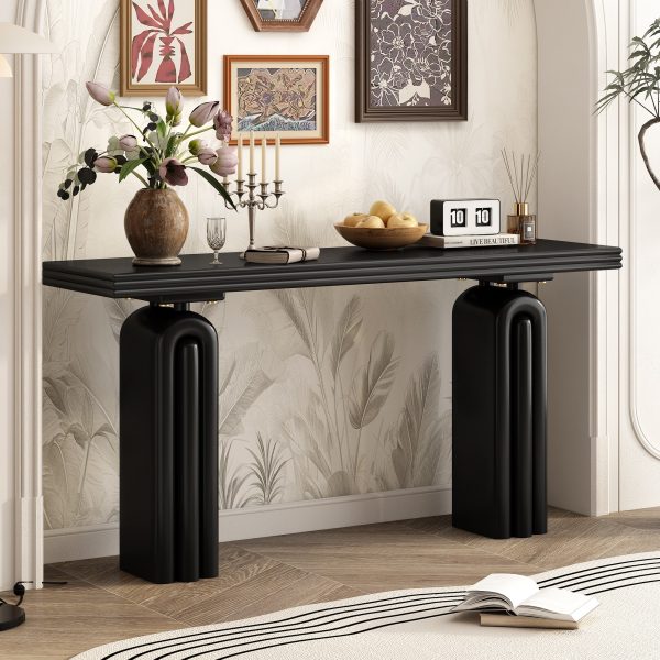 3-9.jpg STYLE: Chic, Elegant & Luxurious Acacia Veneer Console Table, Ideal for Entryways, Hallways, Living Rooms, Foyers and Corridors.