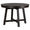 Farmhouse Round Extendable Dining Table with 16-Inch Leaf C Wood Kitchen Dining Table