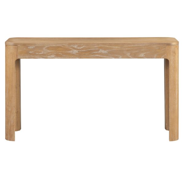3-94.jpg Rustic Curved Corner Console Table, Entryway Sofa Table with 3 Hidden Drawers & Thick Sturdy Legs for Hallway and Living Room