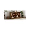 4-Door Arched Buffet Cabinet with Glass Doors & Large Storage, Adjustable Shelves for Kitchen, Dining Room & Living Room