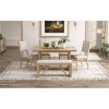 6-Piece Retro Dining Set for 6, 60" Wooden Kitchen Table with 4 Chairs & Bench, Trestle Base Design for Kitchen & Dining Room