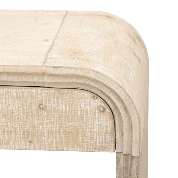Unique Retro Silhouette Open-Style Console Table with Two Top Drawers for Entryway, Dining Room & Living Room