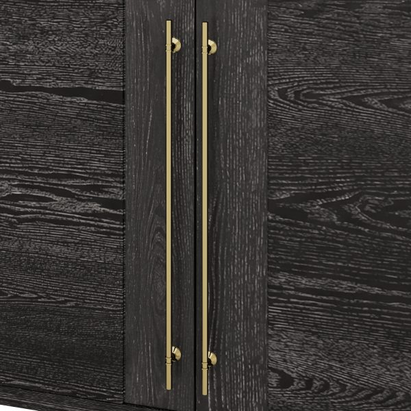 4-114.jpg Farmhouse Wood Sideboard Buffet Cabinet with Storage, Adjustable Shelves & Gold Handles for Kitchen, Dining & Living Room