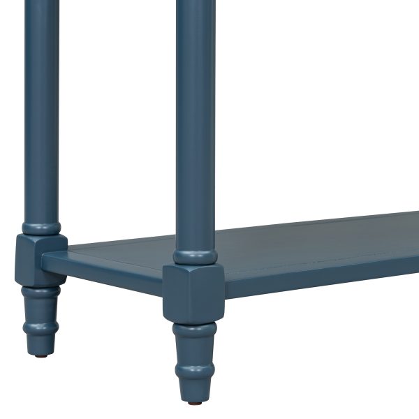 Traditional-Style Console Table C Daisy Collection with Dual Drawers & Bottom Shelf