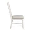 5-Piece Retro Dining Set C Round Extendable Wood Dining Table with 4 Upholstered Dining Chairs