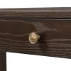 Rustic Console Table with Safety Curved Corners, Entryway Sofa Table with 3 Concealed Drawers & Thick Sturdy Legs for Hallway & Living Room