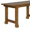 6-Piece Farmhouse Dining Set for 6 People, Solid Wood Frame & Legs Dining Furniture with Ergonomic Dual-Style Chairs, Perfect for Kitchen & Dining Room
