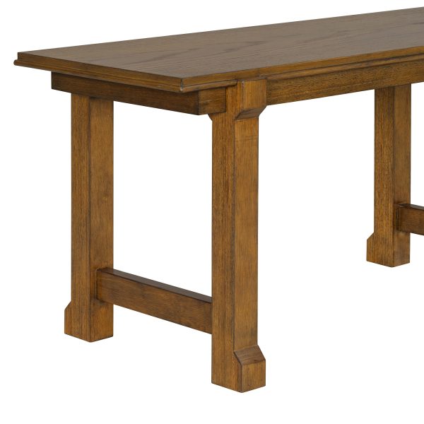 6-Piece Farmhouse Dining Set for 6 People, Solid Wood Frame & Legs Dining Furniture with Ergonomic Dual-Style Chairs, Perfect for Kitchen & Dining Room