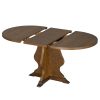4-150.jpg Farmhouse 5-Piece Dining Set with Extendable Table & 4 Upholstered Chairs, 15.7" Leaf for Extra Seating, for Dining Room, Kitchen & Living Room