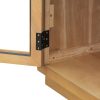 4-Door Large Storage Sideboard Buffet Cabinet with Glass Doors, Arched Design & Adjustable Shelves for Kitchen, Dining Room & Living Room