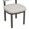 Farmhouse 7-Piece Dining Set for 6, 60" Rectangular Wood Table with Cutout Legs & 6 Upholstered Chairs for Dining Room, Kitchen & Living Room